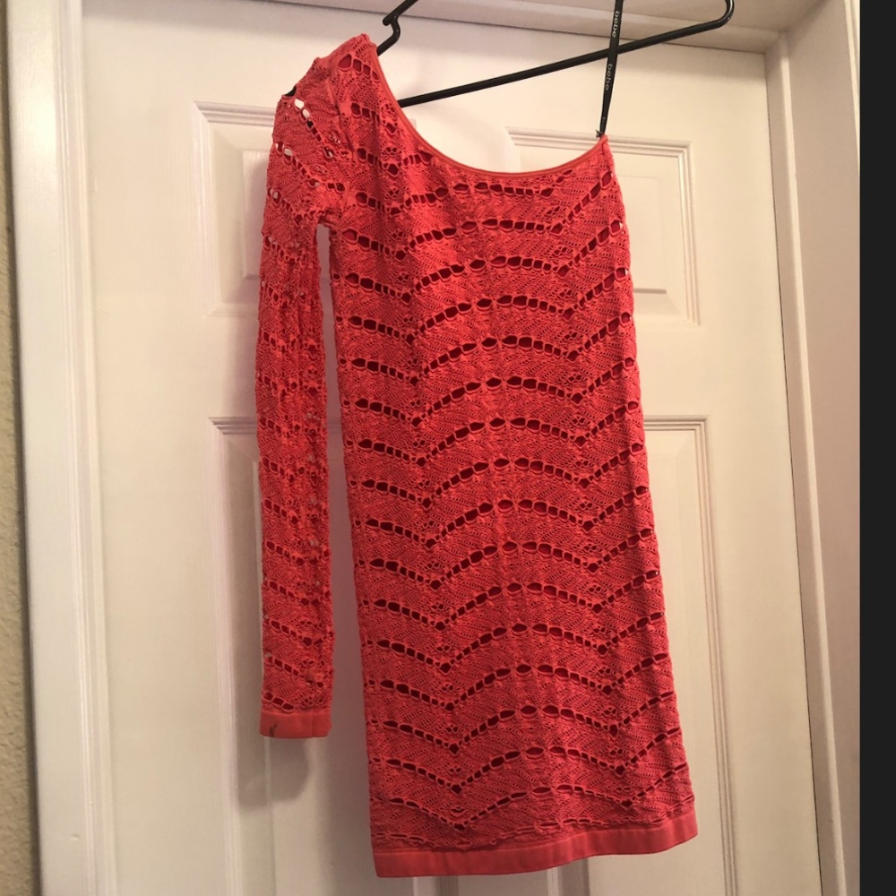 Coral Sexy Bebe Dress - S
